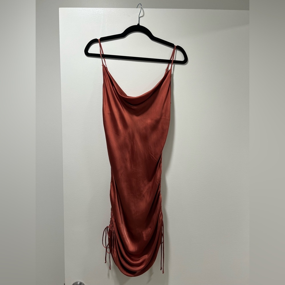 Aritzia Wilfred Ruched Only Slip Dress